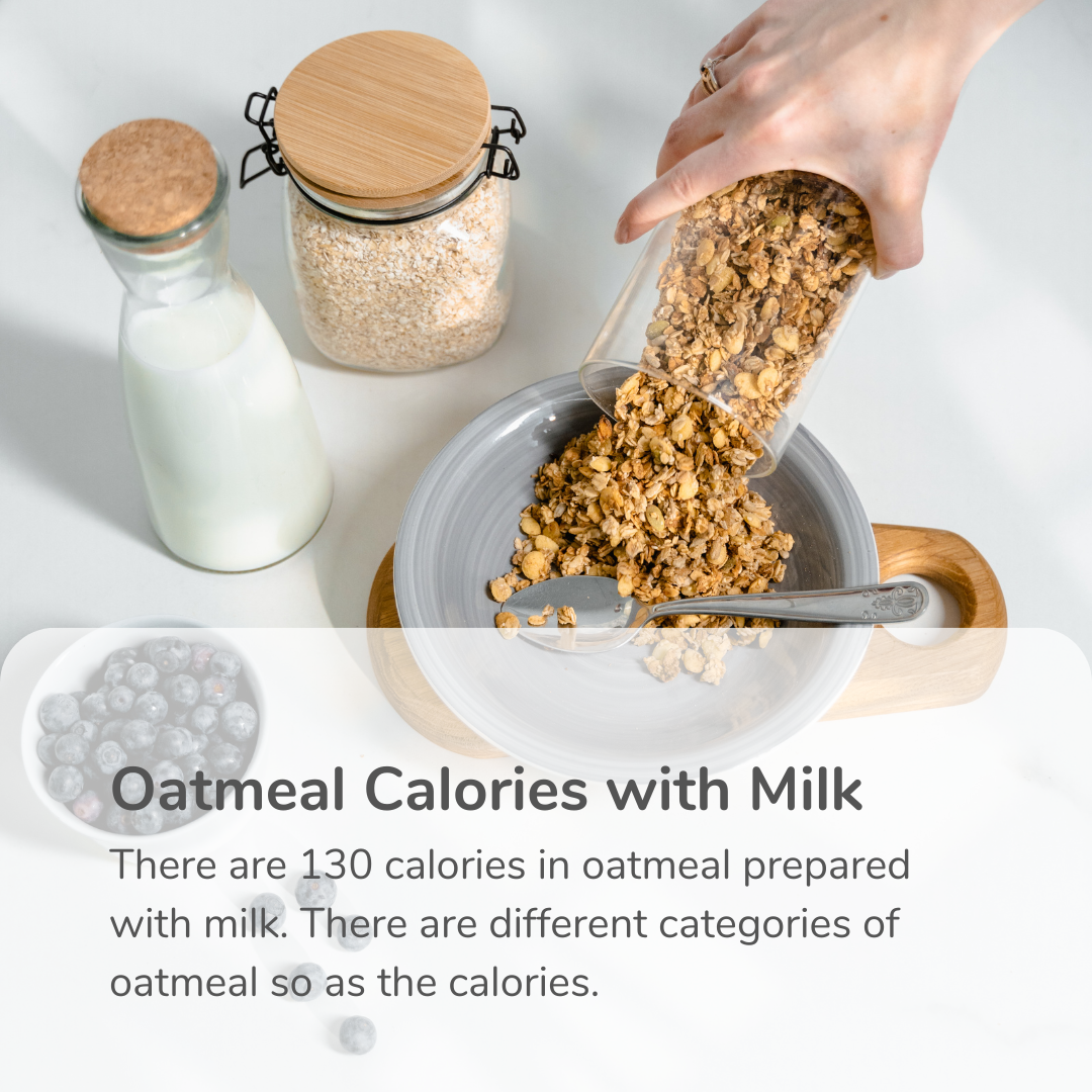 Oatmeal calories with milk